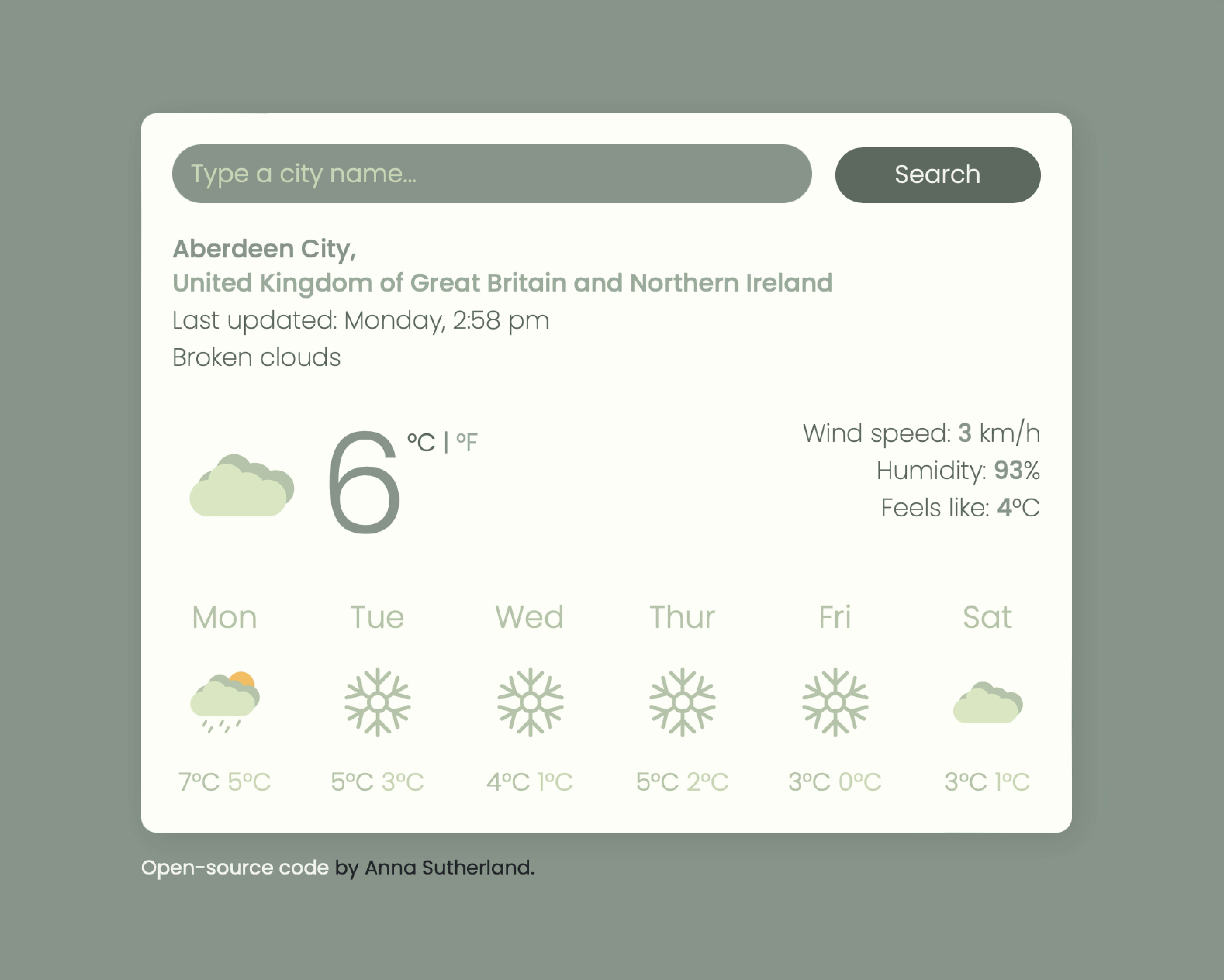 Weather App preview